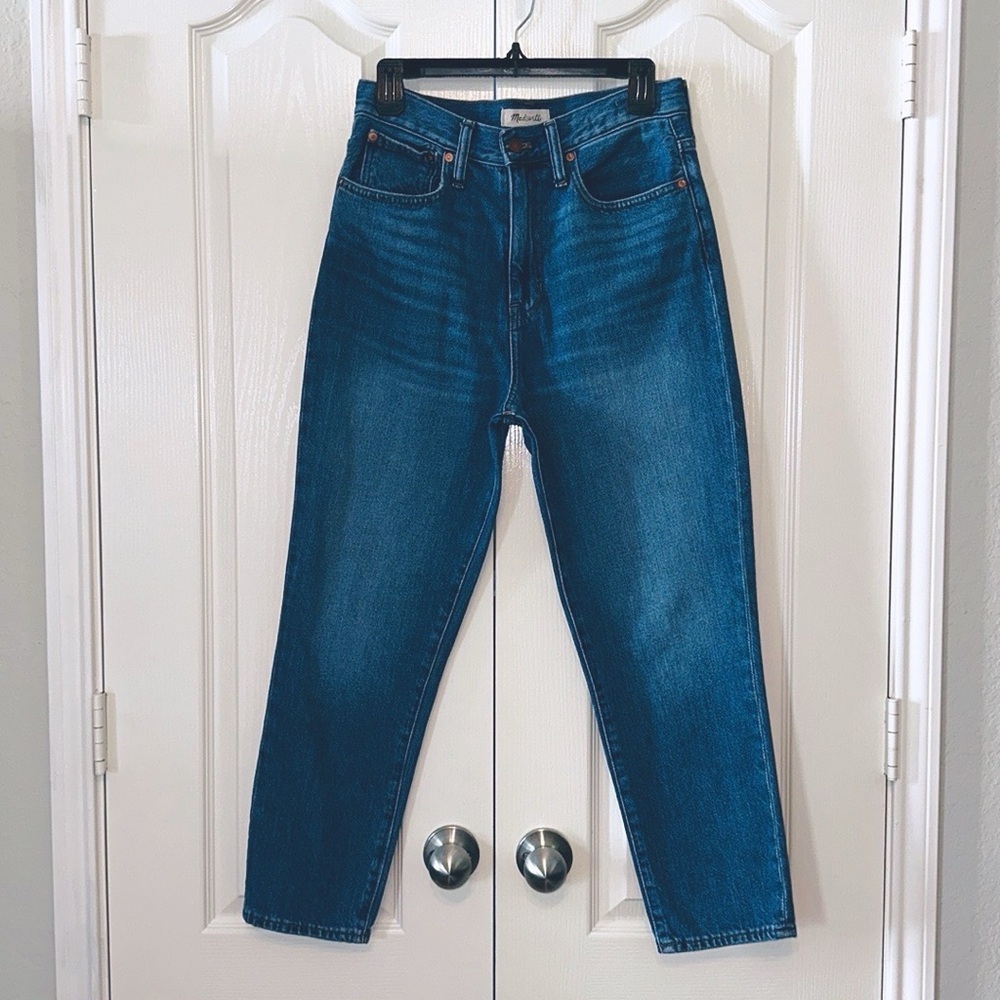 Madewell The Mom Jeans Classic Blue Straight Jeans Size 26